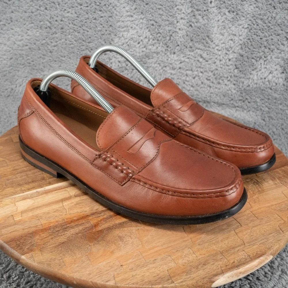 Cole Haan Penny Loafers Mens 10.5 Brown Pinch Friday Grand Leather C23845 Shoes